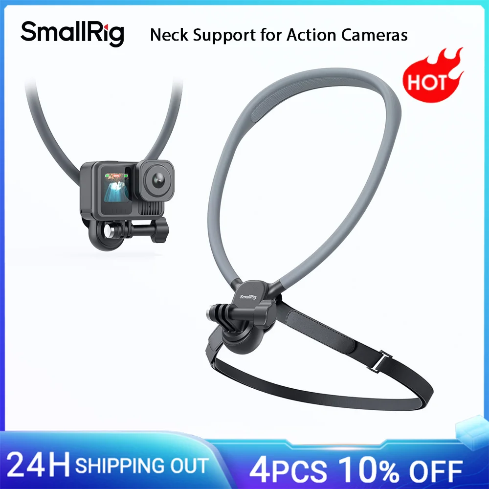 SmallRig Nackenstütze für Action-Kameras für GoPro für Insta360 für DJI OSMO Action Universal mit Nackenstütze, Gurt -5596 Image