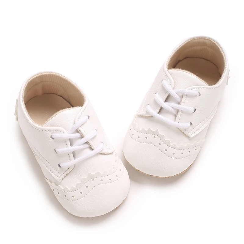 PU-Turnschuhe für Babys, Jungen und Mädchen, Lauflernschuhe für Kleinkinder, rutschfest, weiche Sohle, klassische Schuhe für Neugeborene, 0–18 Monate Image