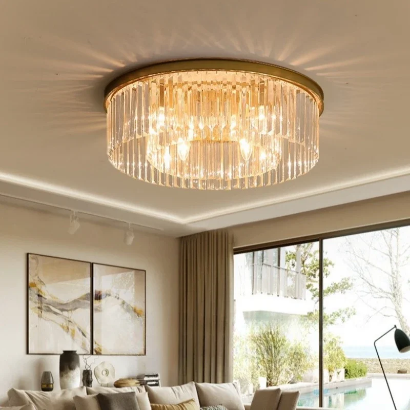 Neue Luxus Kristall Kronleuchter Moderne Restaurant Hotel Villa Anhänger Lampe Duplex Gebäude Kreisförmige Wohnzimmer Leuchten