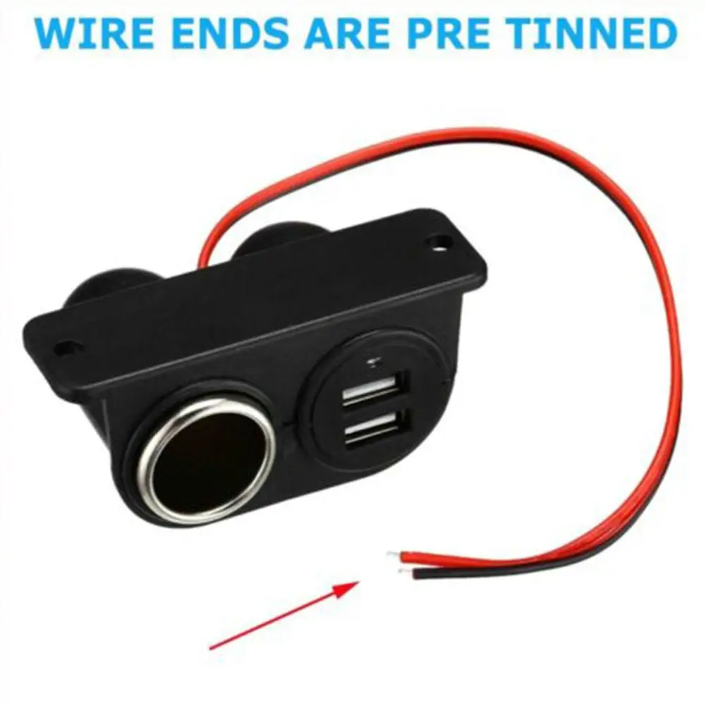 1pc USB Ports Buchse Zigarette Leichter Buchse Schnelle Lade Intelligente Strom Identifikation Camper Multi Stecker Port Adapter Image