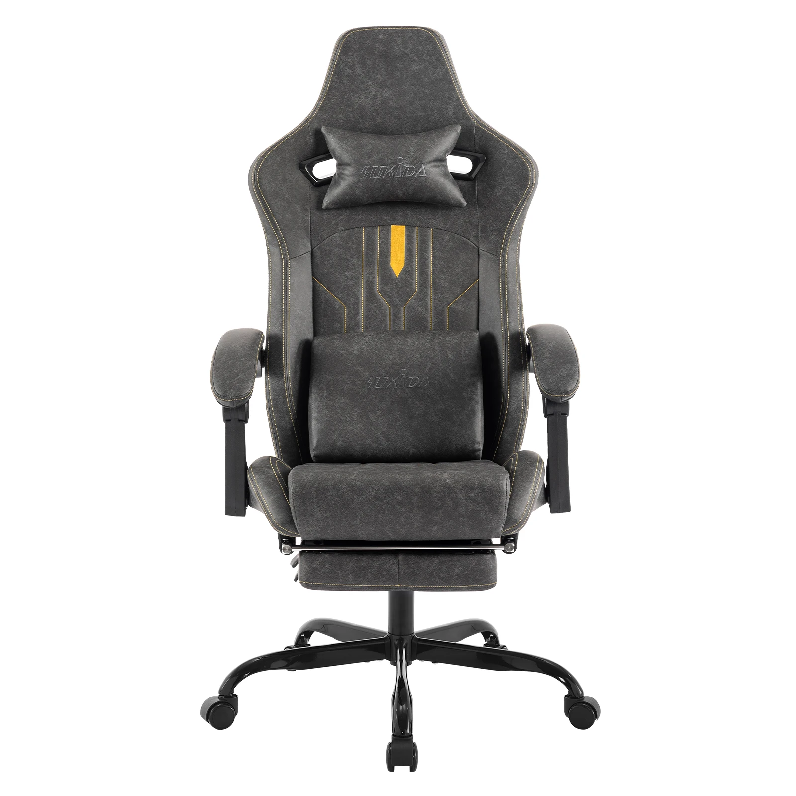 SUKIDAGaming Sedia Sedia da computer Sedia da gioco ergonomica con poggiapiedi Sedia da ufficio Sedia da computer ergonomica con supporto lombare