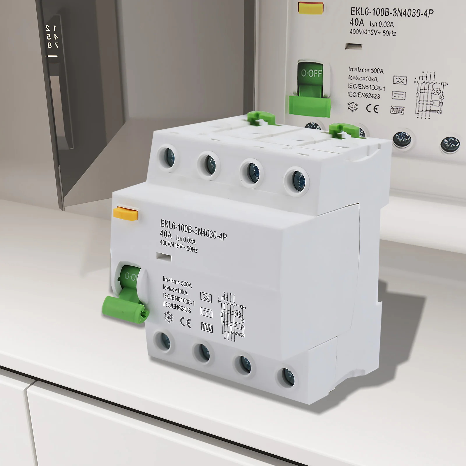 Fehlerstromschalter RCD 40a 30 mA 10ka Ty-B 4-polig, RCD IP20 Fehlerstromschutzschalter Image