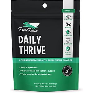Super Snouts Daily Thrive Immune Broad Spectrum Hemp Extract Supplement for Dogs & Cats, 5.29-oz jar