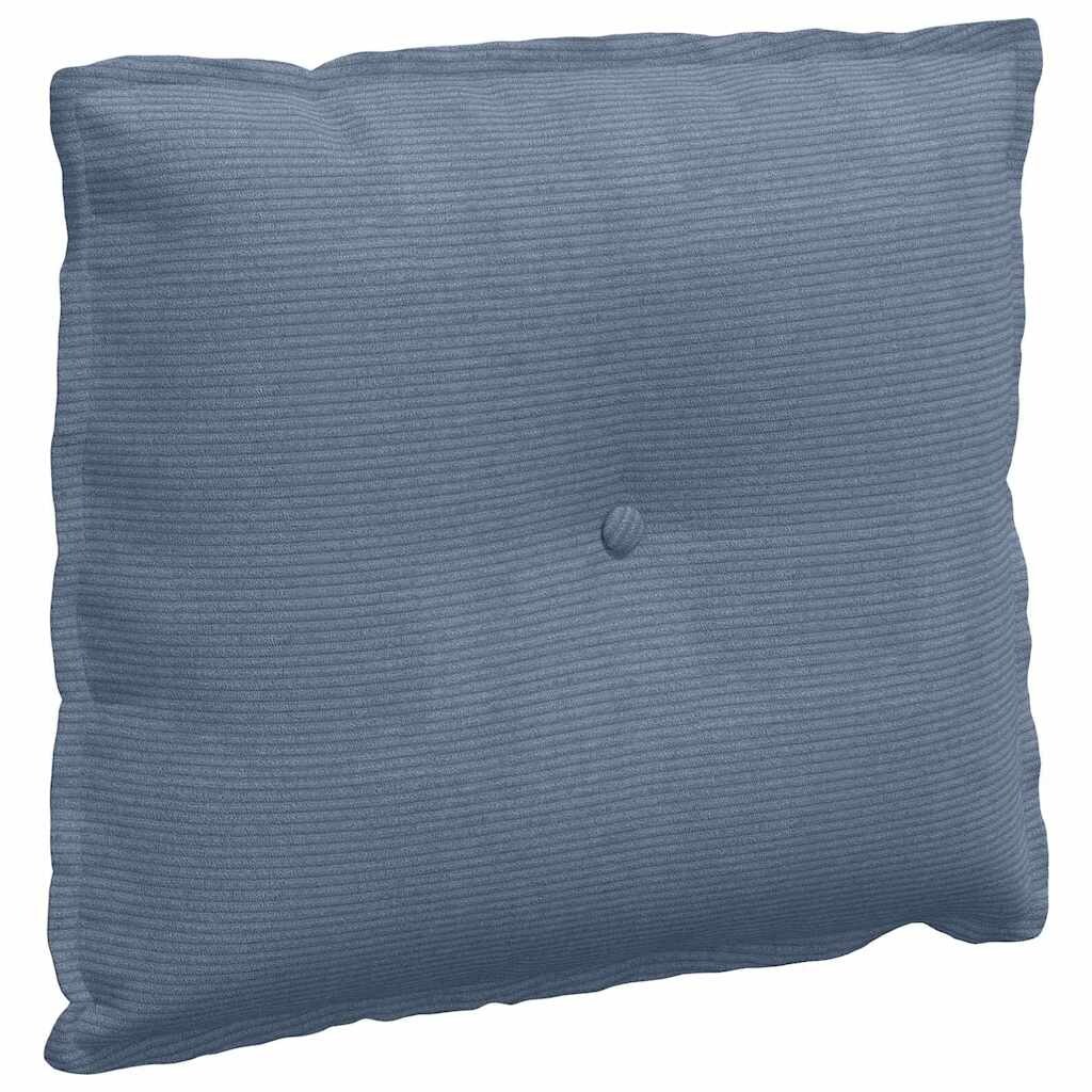 vidaXL Rücken Kissen Blau 60 x 50 cm Cordstoff Image