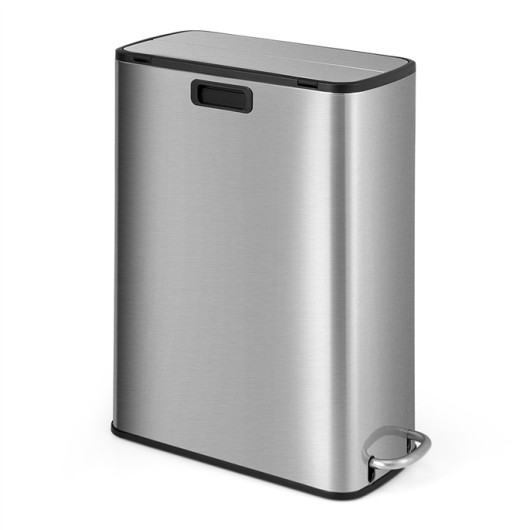 Costway Kitchen Organization with 4-Tier Kitchen Microwave Storage Rack and Trash Can