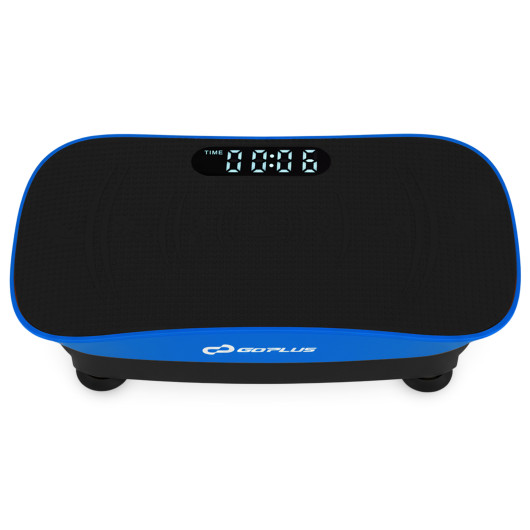 Costway Vibration Plate Exercise Machine for Lymphatic Drainage and Weight Loss with 10 Speed Intensities-Navy