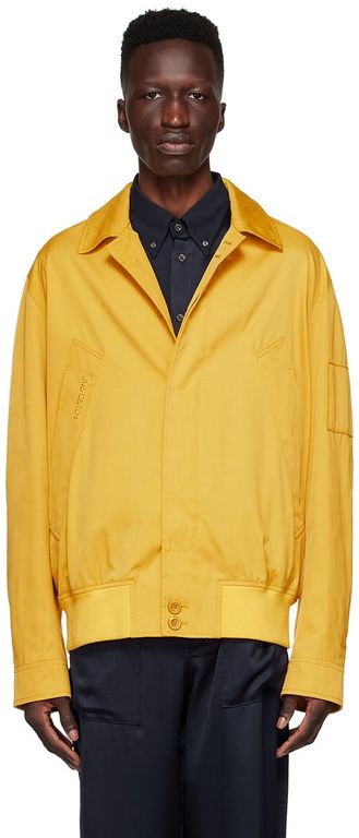 Yellow Polyester Jacket - Orange - 4SDESIGNS Jackets