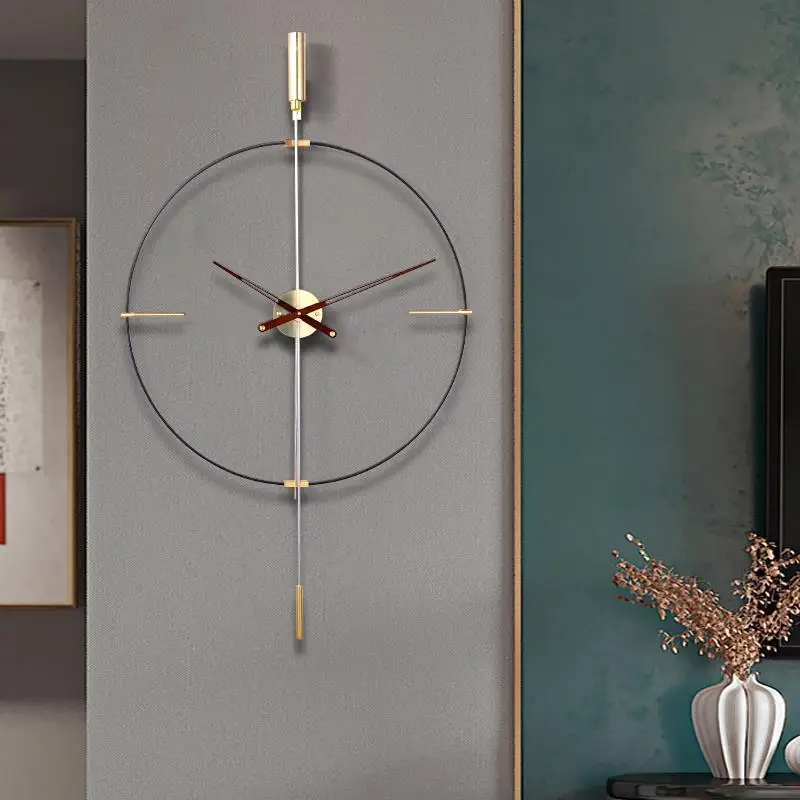 Kunst Metall Wanduhren Stille Pendel Design Luxus Uhren Wand Ästhetische Moderne Uhr Wohnzimmer Uhren Hause Dekoration