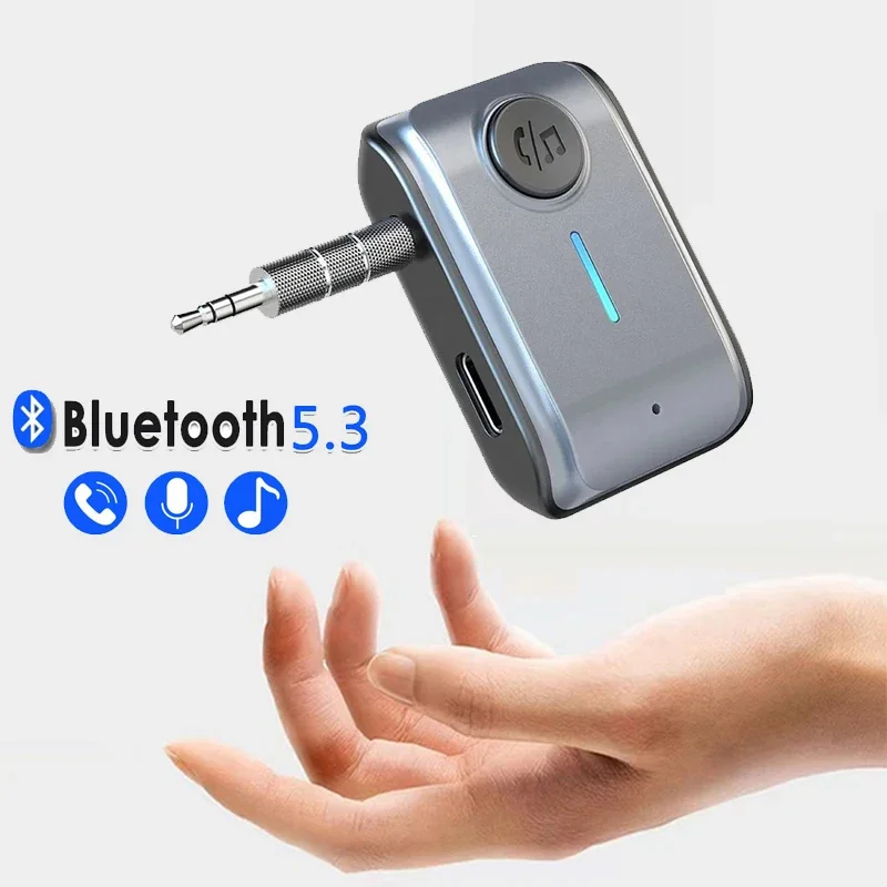 Bluetooth 5.3 Empfänger Wireless Adapter 3,5 mm AUX U-Disk/TF für Autolautsprecher Headset Audio Musikempfänger Freisprecheinrichtung Image
