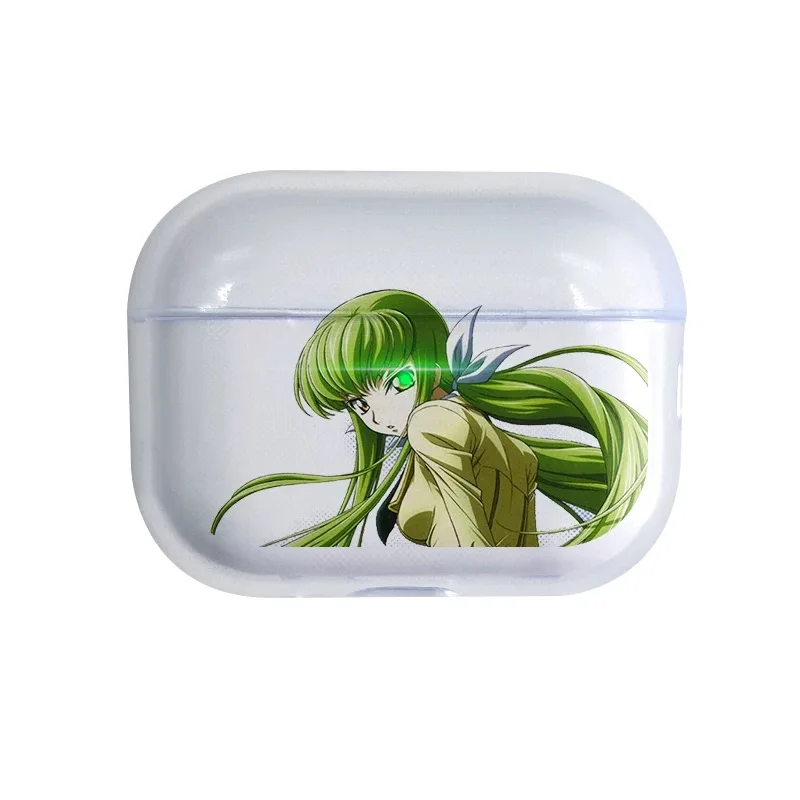 Cartoon C-Code Geass Anime Transparente Kopfhörerhülle für Airpods Pro 3 2022, weiche, klare Abdeckung für Airpods 4, stoßfeste Hülle Image