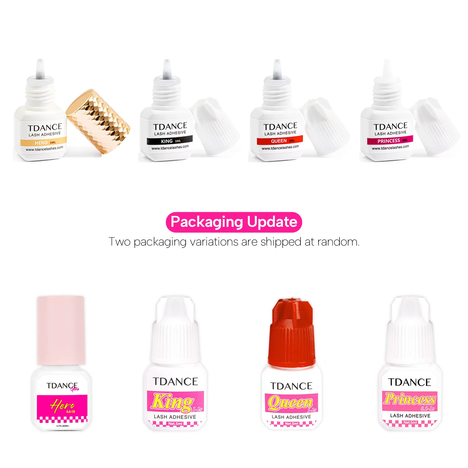 TDANCE HERO 5 ml 0,5–1 Sekunden, schnell trocknend, empfindlicher Klebstoff, langlebig, wasserfest, professioneller Wimpernkleber, kosmetische Werkzeuge Image
