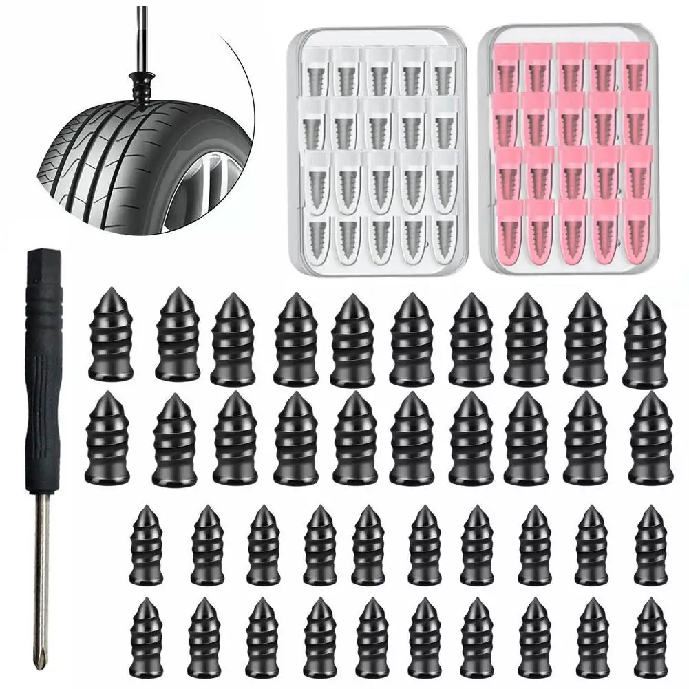 Auto Vakuum Reifen Reparatur Nagel Reifen Reparatur Werkzeug Set Autos Lkw Gummi Reifen Punktion Motorrad Reparatur Kleber Nägel Image