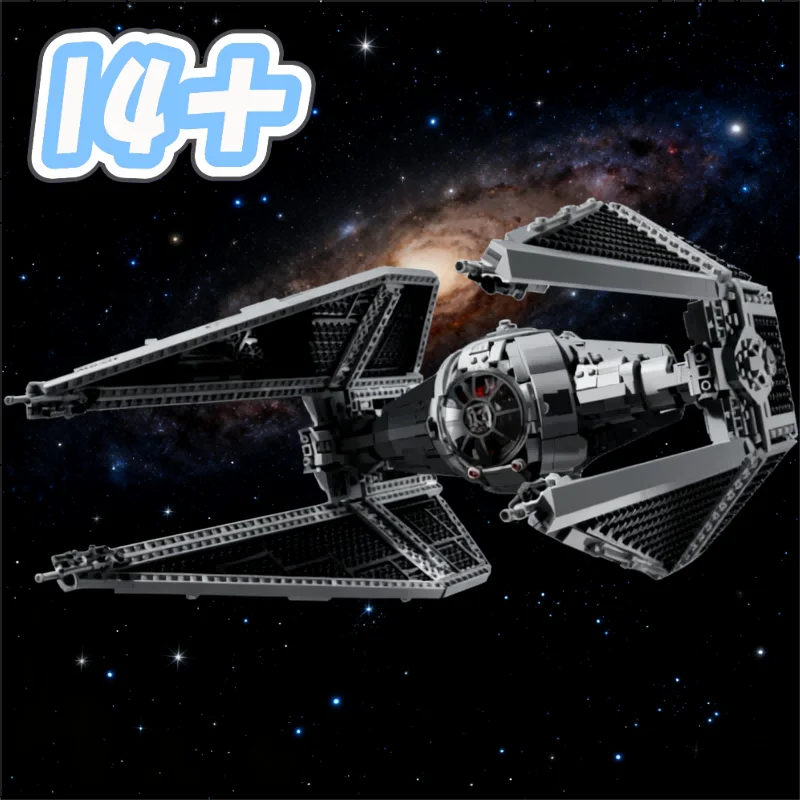 1931PCS FIT 75382 TIE Interceptors Raumschiff Bausteine Starfighter MOC Montage Ziegel Display Modell Kits Weihnachten Geschenke Image