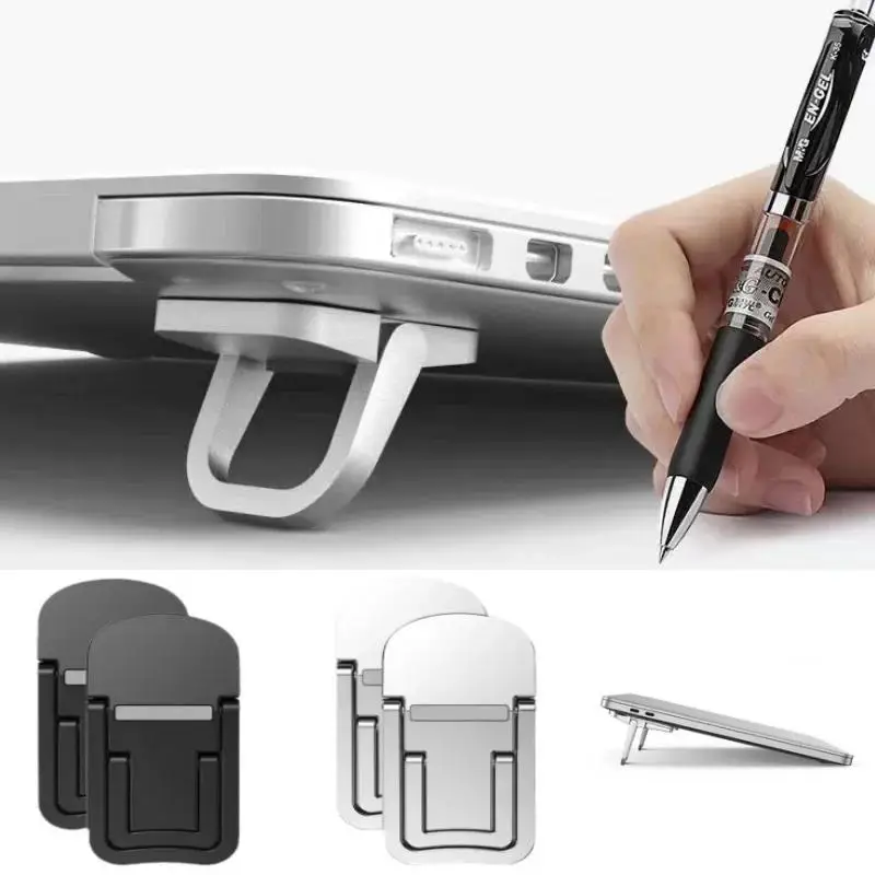 Verstellbarer, zusammenklappbarer Laptop-Ständer, Mini-Beine, ultradünn, tragbare Unterstützung für MacBook, Notebook, Kühlung, Halter, Füße, unsichtbare Halterung Image