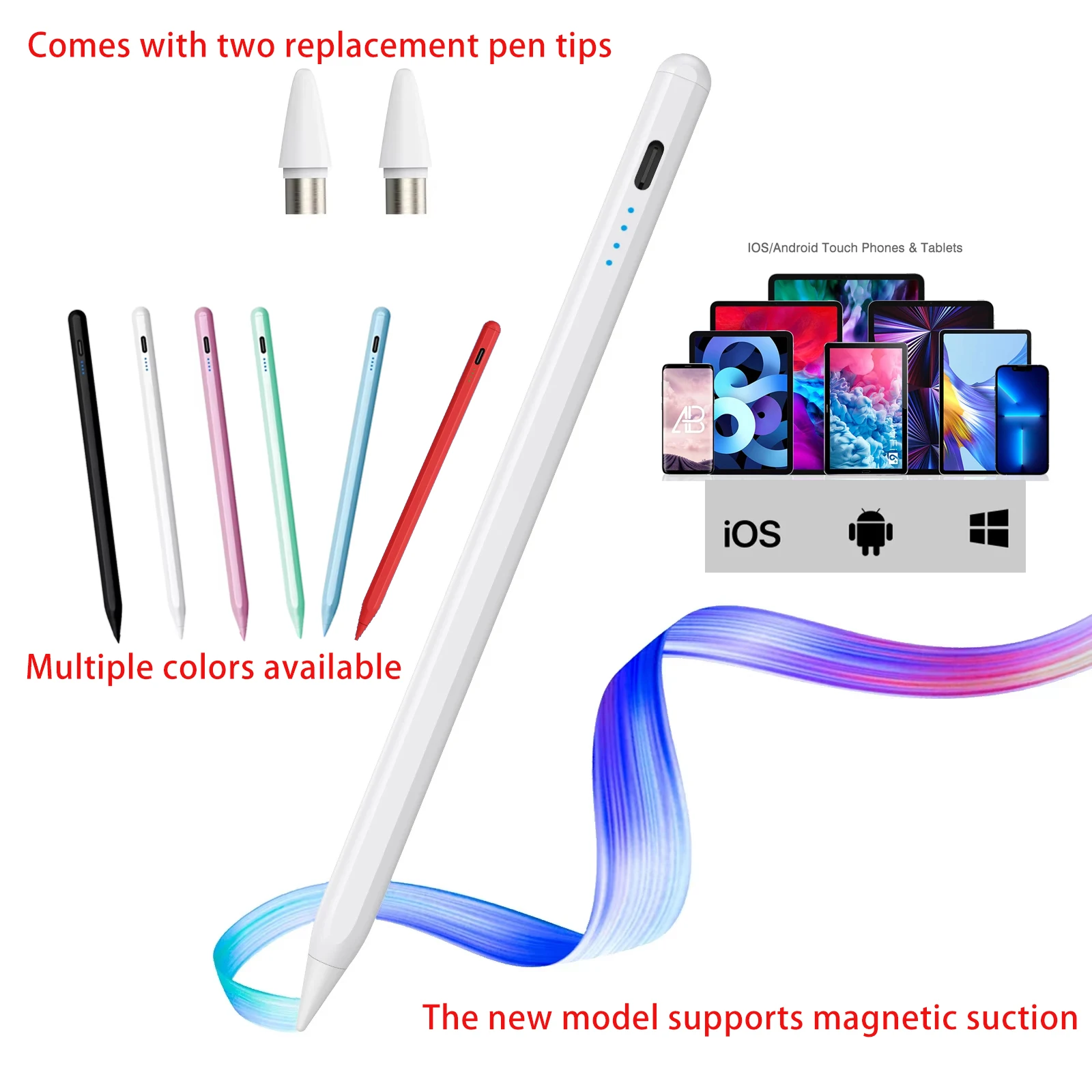 NUOVO stilo universale per Android IOS penna touch screen capacitiva per iPad Apple Pencil per Huawei Xiaomi Tablet e penna per telefono