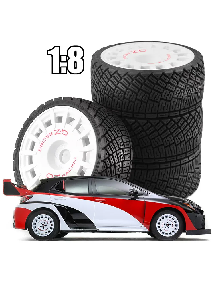 Pneumatici da rally RC da 4 pezzi da 100 mm Ruote esagonali da 17 mm adatte per 1/7 1/8 RC Rally fuoristrada ARRMA Traxxas Redcat Losi, set di pneumatici per buggy fuoristrada