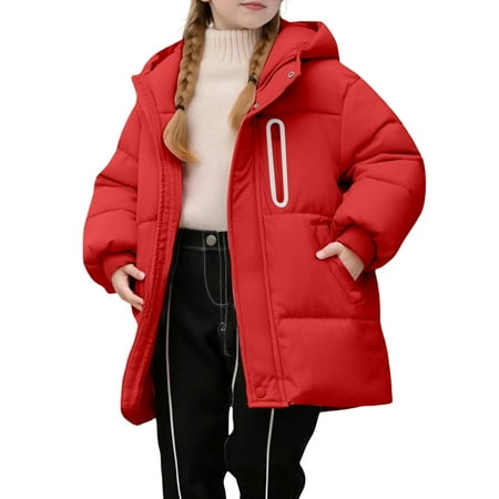Liyamei Winter Jacket Girls Down Coat Long Jacket Warm Winter Coat Children s Down Jackets Windproof Outdoor Jacket Fashion Children s Jacket Girls Puffer Jacket Size 8-9 Years