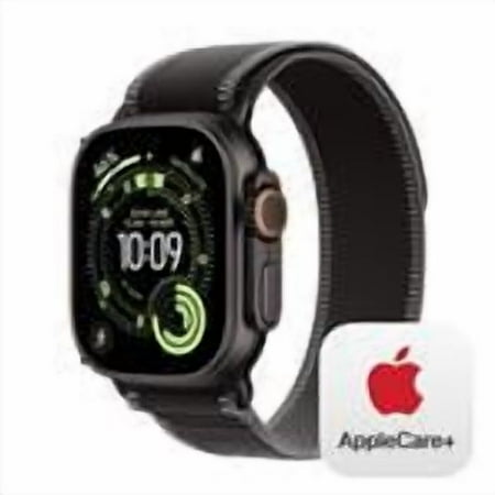 Apple Watch Ultra 3 GPS + Cellular 49mm Black Titanium Case with Black/Charcoal Trail Loop - M/L - MF1H4LW/A - (Fall 2025) - AppleCare Bundle