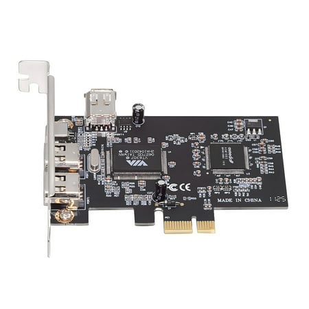 CY PCI-E 1X 4X 16X to Firewire 400 Capture Card IEEE 1394a PCI Express 4 Ports Card 6Pin and 4Pin IEEE-1394 400Mbps Adapter for Windows Mac Os Linux