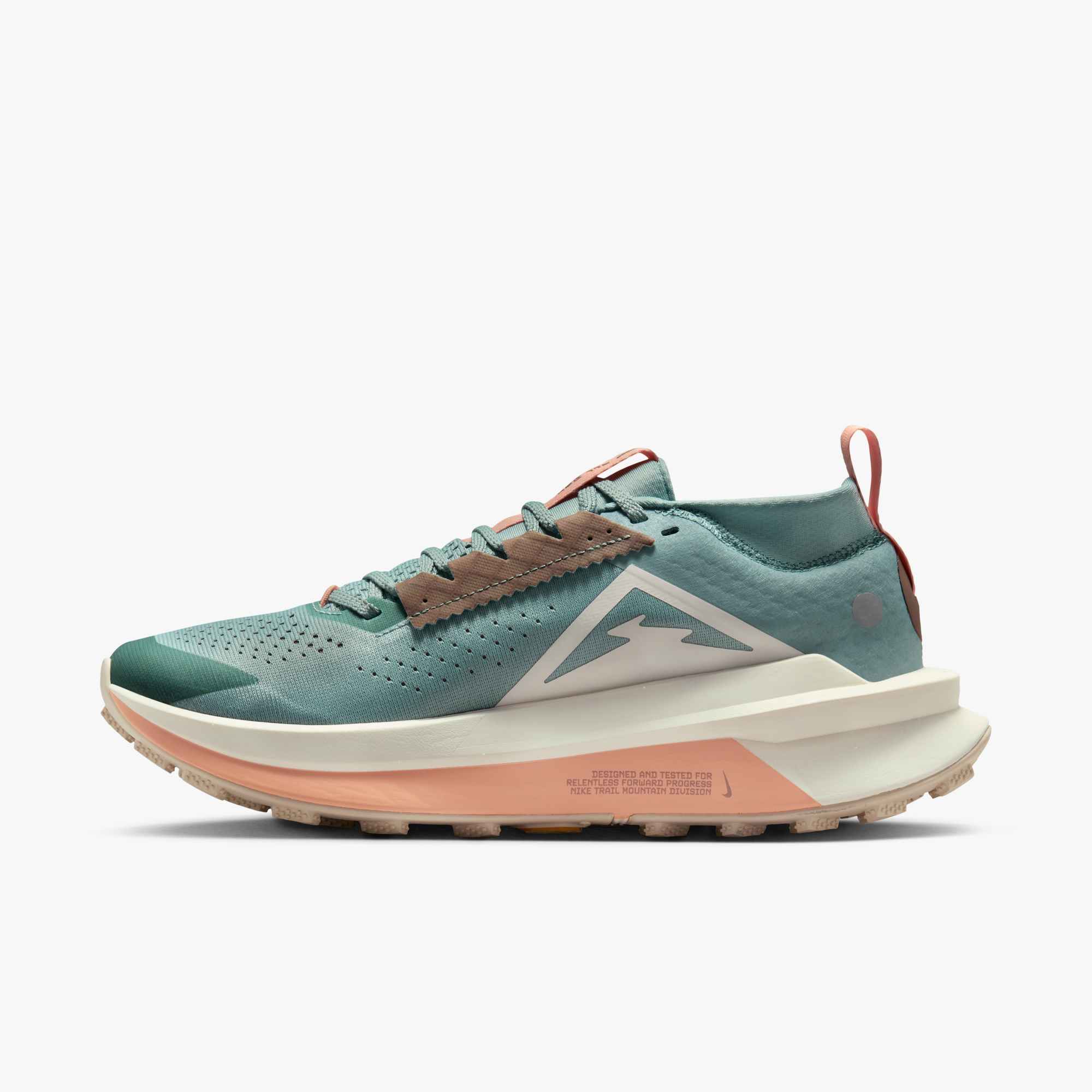 Laufschuh NIKE "W NIKE ZOOMX ZEGAMA TRAIL 2", Damen, Gr. 42, cannon, soft pearl, orange chalk, Synthetik, Textil, Schuhe Laufschuh