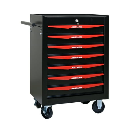 Rolling Metal Tool Chest with 4 Drawers 20 4-Drawer Tool Chest Cabinet with Ball Bearing Drawer Slides Steel Tool Storage Box Organizer