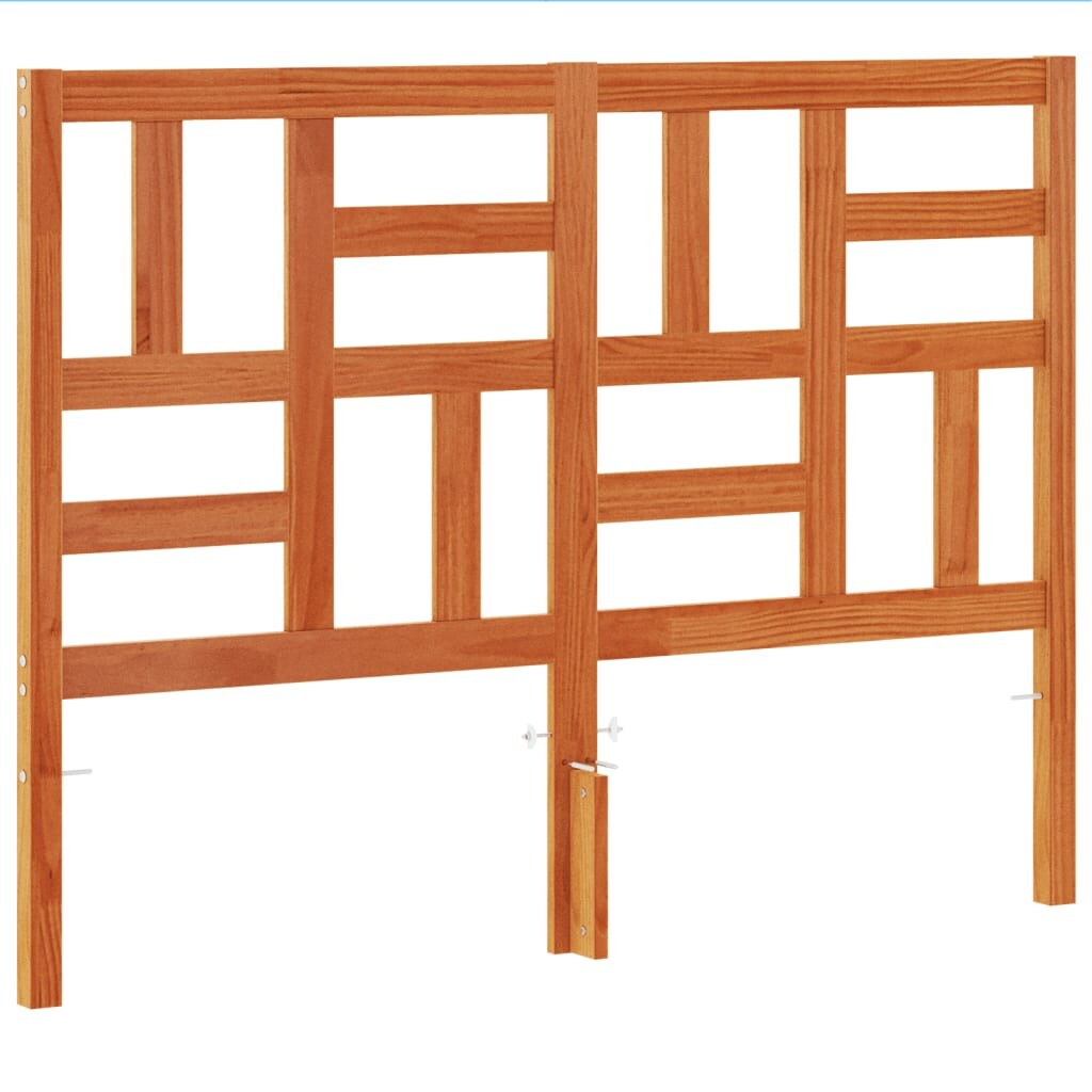 vidaXL Kopfteil Wachsbraun 160 cm Massivholz Kiefer Image
