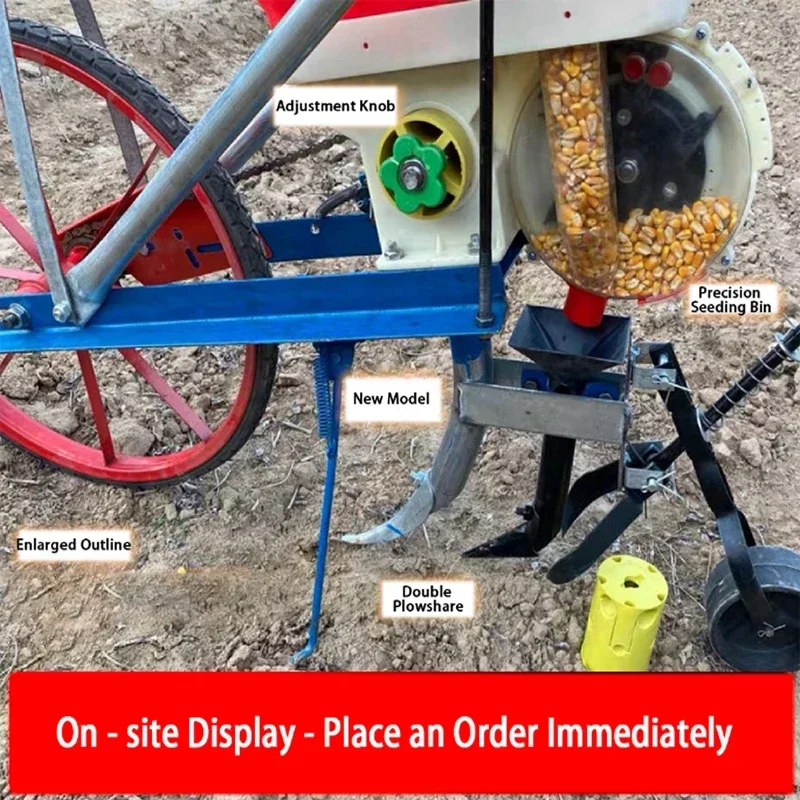 Mehrere Reihen Multifunktions-Handschiebesämaschine Mais Karotten Spinat Samen Gemüse Kräuter Pflanzer Samen Pflanzwerkzeug Image