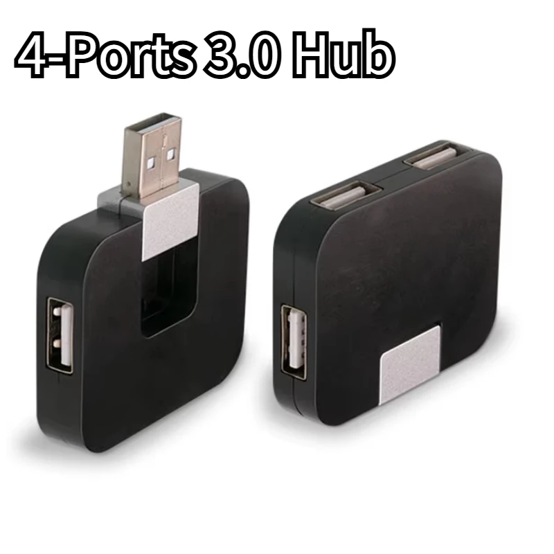 USB 3.0-Hub, 4 Anschlüsse, Hochgeschwindigkeits-Splitter, Multi-USB-Splitter, Typec-Expander-Adapter für Laptop, Computer, Zubehör, HUB, Notebook Image