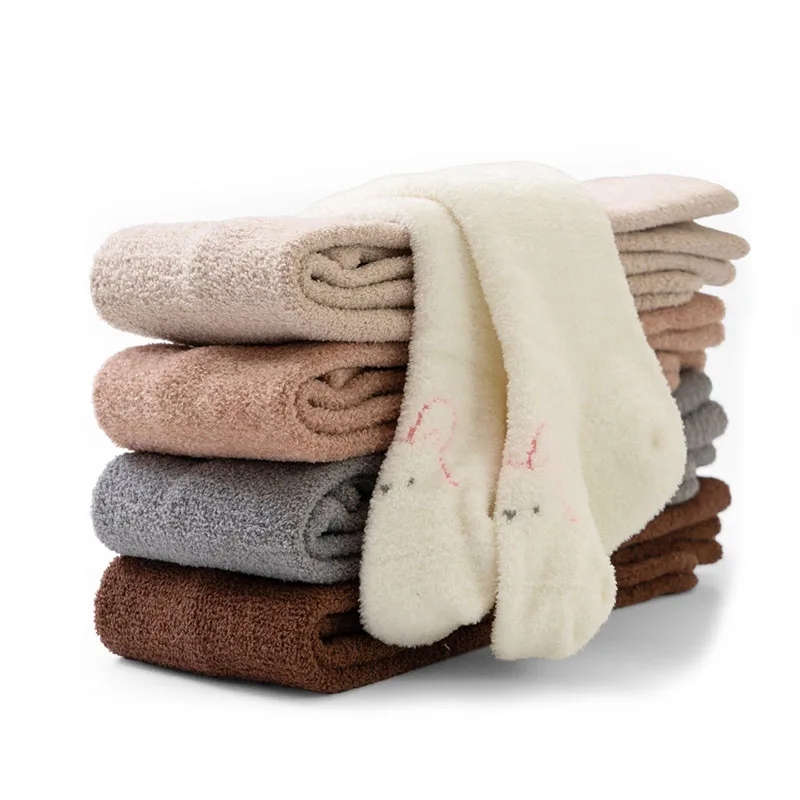 Winter Kinder Mädchen Strumpfhosen 0-4T Cartoon Tier Kinder Verdicken Strumpfhosen Koreanische Warme Fleece Gepolsterte Kinder Leggings Image