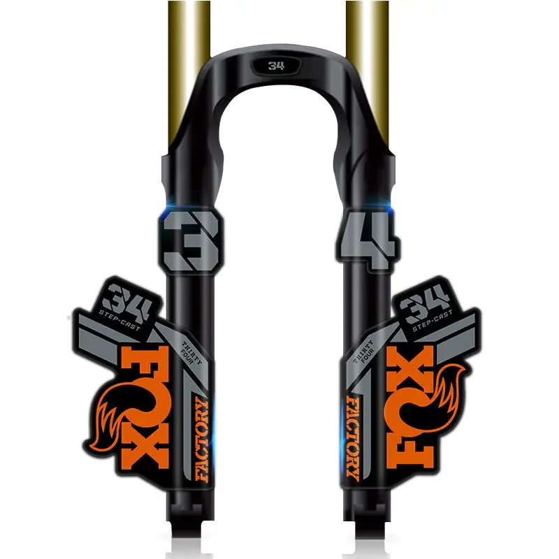2021 Fox 34 Vorderradgabelaufkleber Mountainbike Vorderradgabelaufkleber FOX 34 Fahrrad Aufkleber mit Farbwechsel Wasserfeste Aufkleber Image