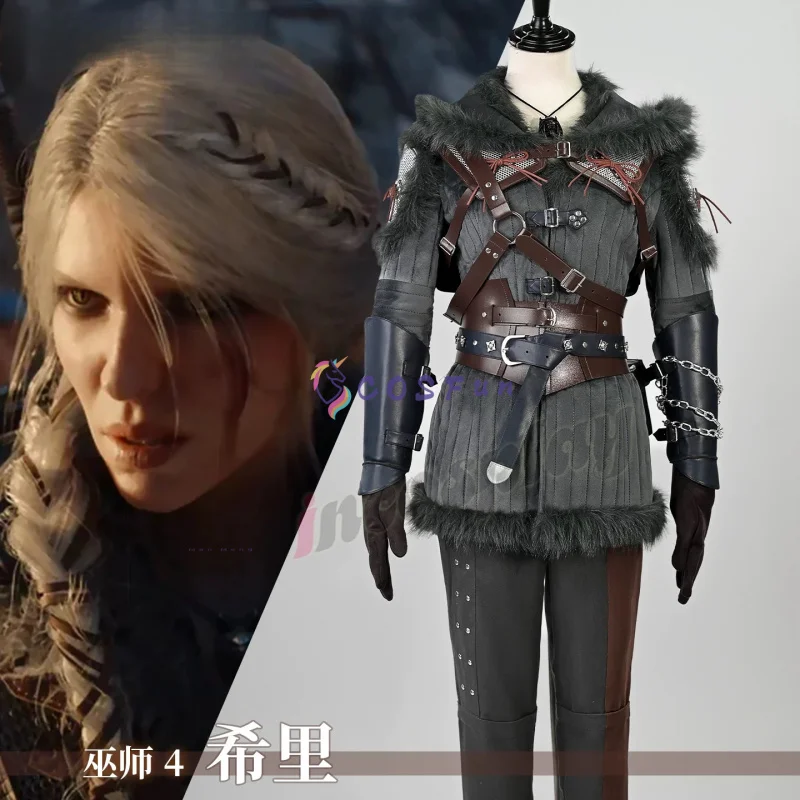 Das Ciri Witcher 4, Cosplay-Kostüm, Dämonenjäger, komplettes Set, Uniform, Rollenspiel, Halloween, Karneval, Party-Outfit für Frauen, COSFun Cos Image
