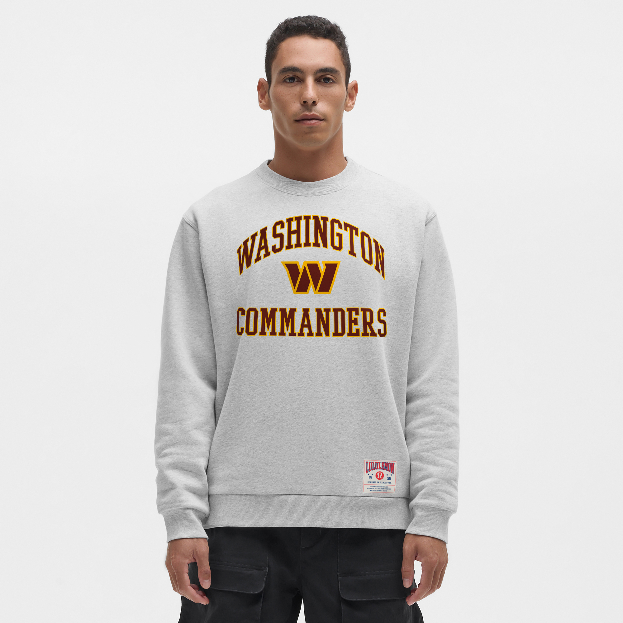 Herren-Sweatshirt „Washington Commanders Steady State“ von lululemon in meliertem Silber Image
