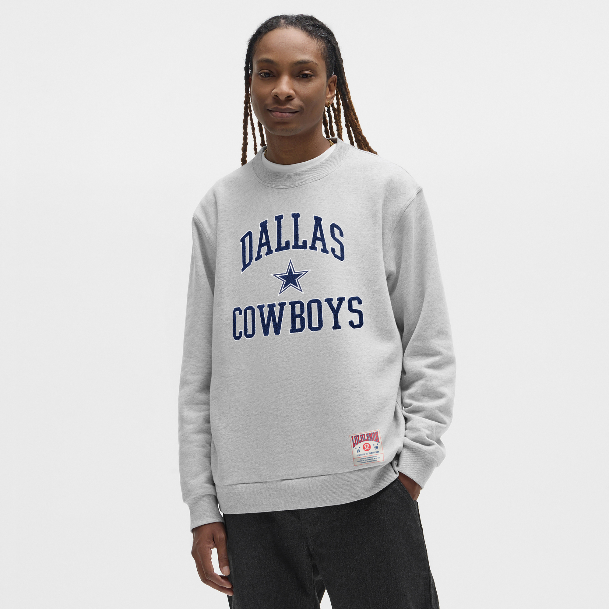 lululemon Heathered Silver Drop Dallas Cowboys Steady State Sweatshirt für Herren Image
