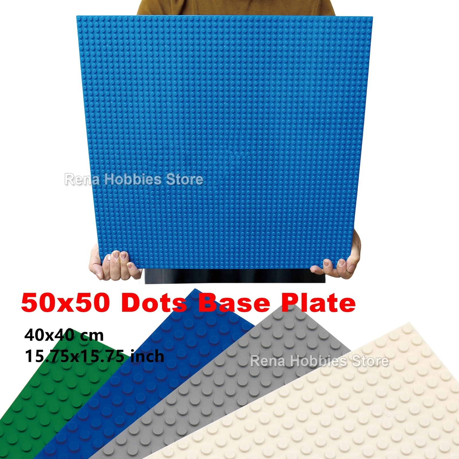 3PCS 50x50 Punkte Grundplatten für Klassische Kleine Ziegel Wand DIY MOC Bausteine Set Grundplatte Zubehör spielzeug für Kinder Image