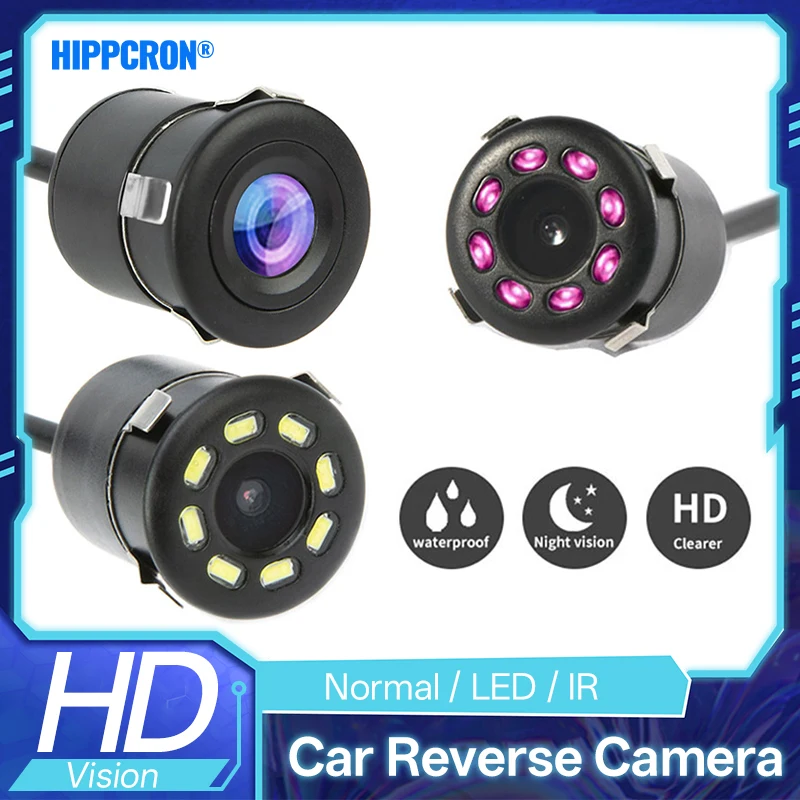 Hippcron Auto Rückansicht Kamera Rück Infrarot Nachtsicht 8LED Auto Rückfahr Auto Parkplatz Monitor CCD Wasserdichte HD Video Image