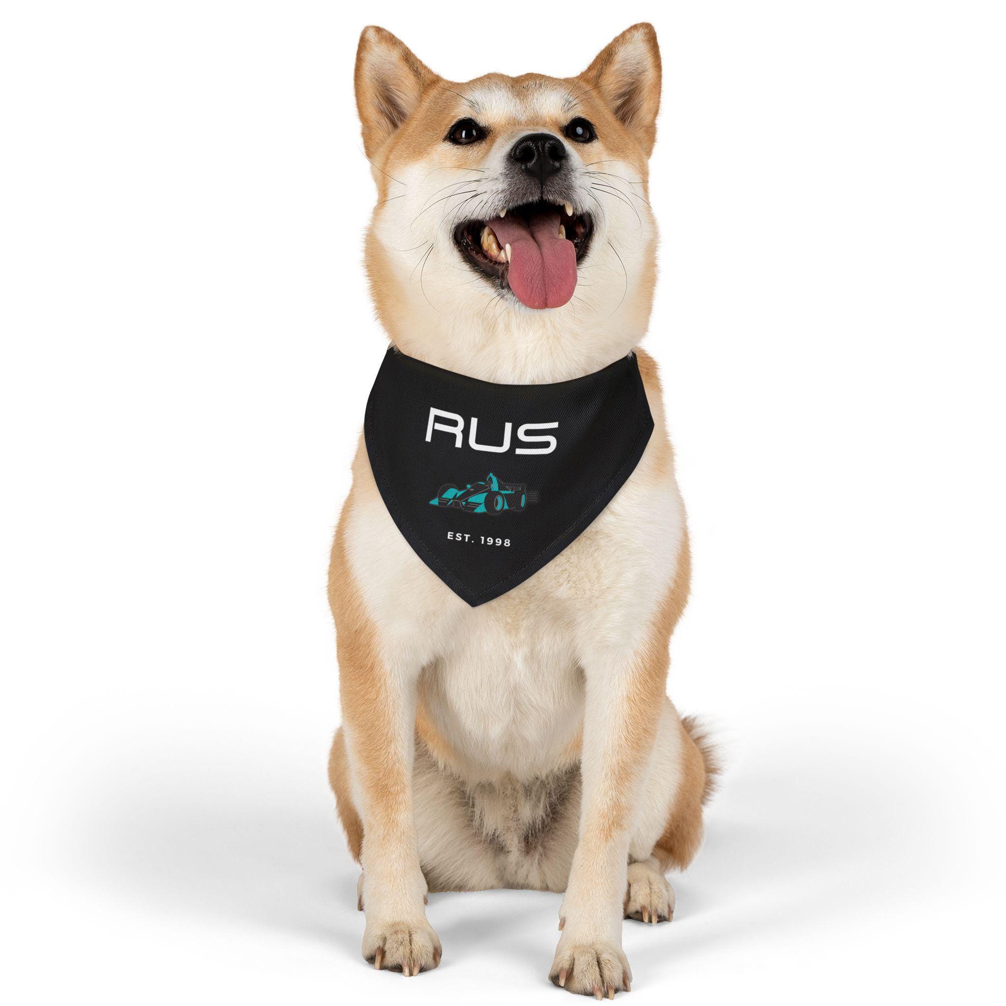 "Bandana per cani George Russell \"RUS\" Collare F1 Bandana per cani Mercedes Regalo per animali domestici George Russell AMG Mercedes Petronas Merchandi"