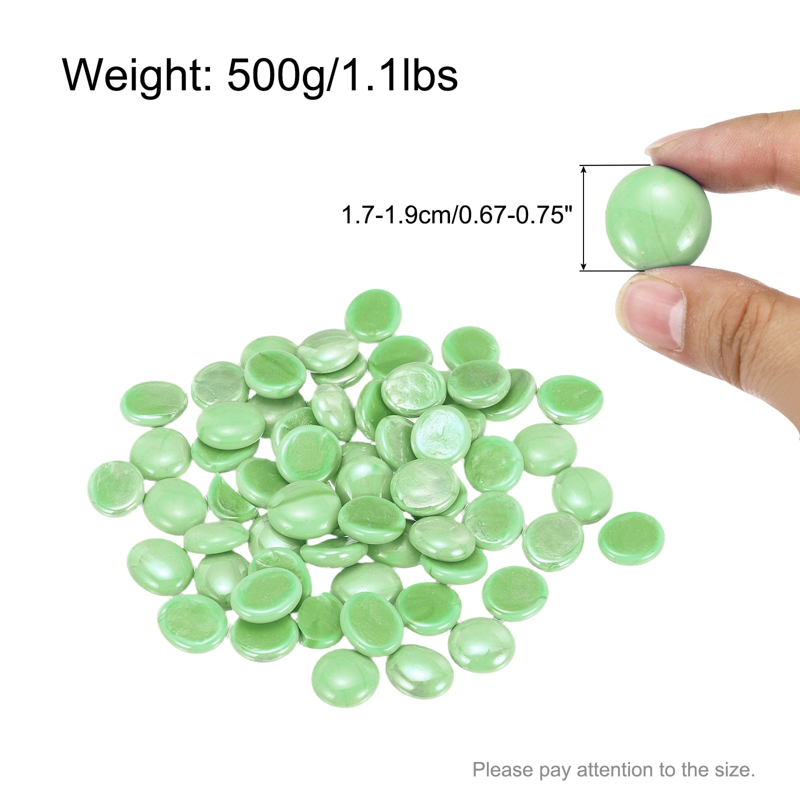 Ceramics Beads, Flat Ceramics Iridescent Ceramics Marbles Pebbles for Vase Fillers Aquarium Decor DIY Craft