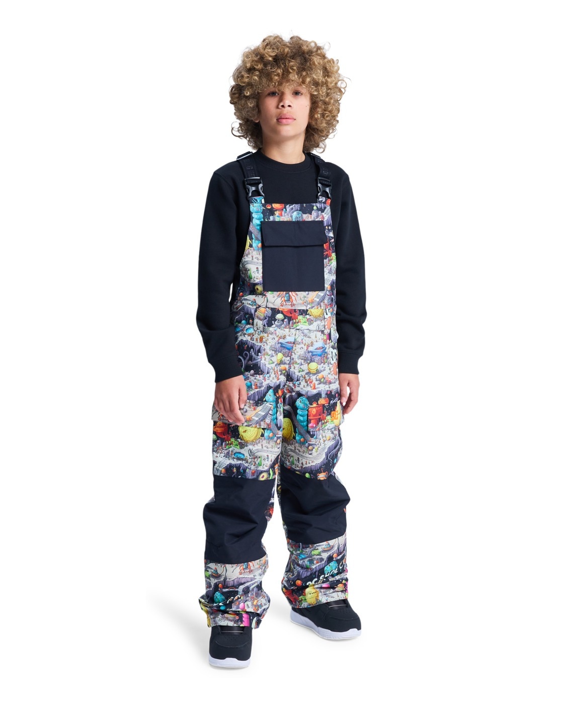 Snowboardhose DC SHOES "Roadblock", Jungen, Gr. 12(148-156cm), schwarz (outer world schwarz), Obermaterial: 100% Polyester;, Hosen