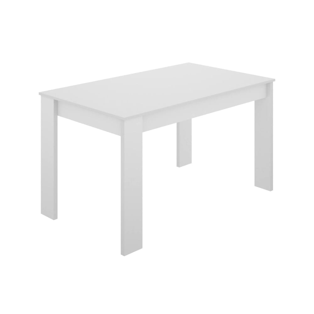 Table fixe effet bois blanc 159x81 cm