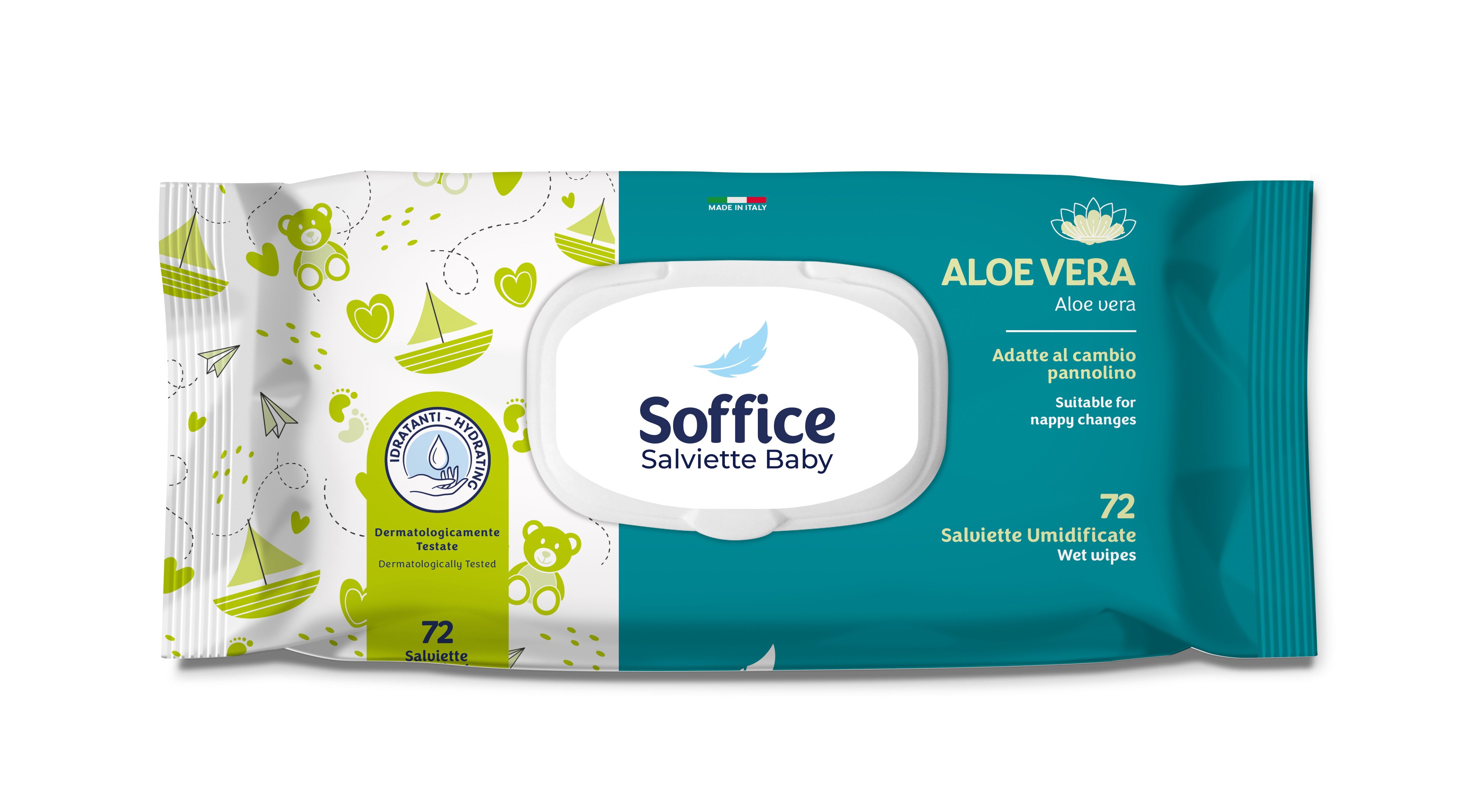 Salviette Umidificate per Neonati: Baby Wipes 72 pz Pop-Up con Aloe 86