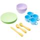 Green Toys 8664052 Geschirrset für Kinderküche, Spielküche, Rollenspiel, nachhaltiges Küchenspielzeug für Kinder ab 24 Monaten, 24-teilig