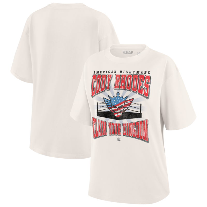 Damenbekleidung von Erin Andrews Ash Cody Rhodes Boyfriend-T-Shirt Image