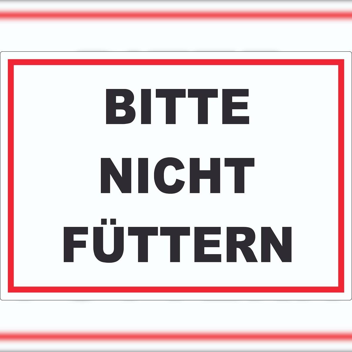 HB-Druck Bitte nicht füttern, Füttern verboten Aufkleber A0 (841x1189mm) Image