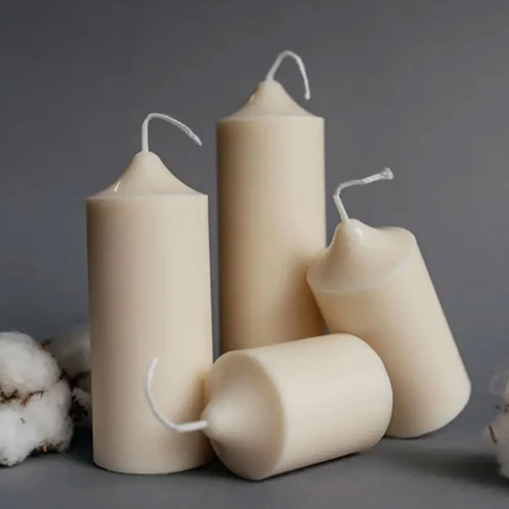 1-4 stücke Säule Kerze Silikon Form Kegel Spalte Design Einfache Stil Handgemachte Wachs Kerze Stick Halter Form DIY Aromatherapie Dekor Image