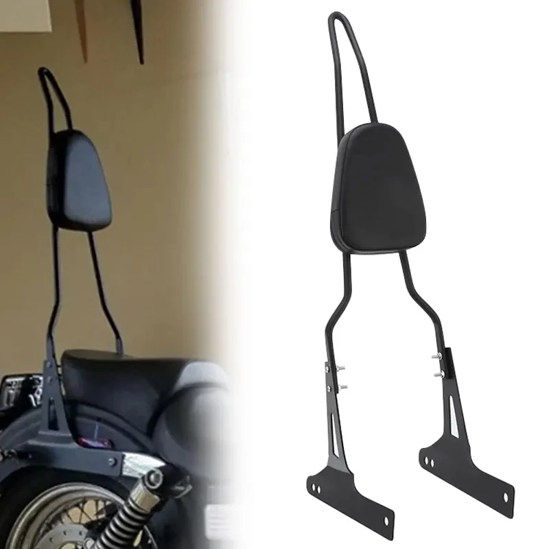 Abnehmbare Motorrad Sissy Bar Schwarz Rückenlehne Beifahrer Für Harley Dyna Fat Bob Street Bob Super Glide Custom Low Rider