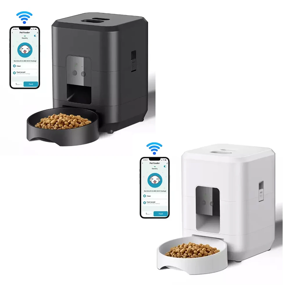 Distributeur d'aliments automatique 2L pour animaux de compagnie, Dispersion d'aliments intelligente pour chats et chiens, alimentation quantitative régulière avec enregistrement