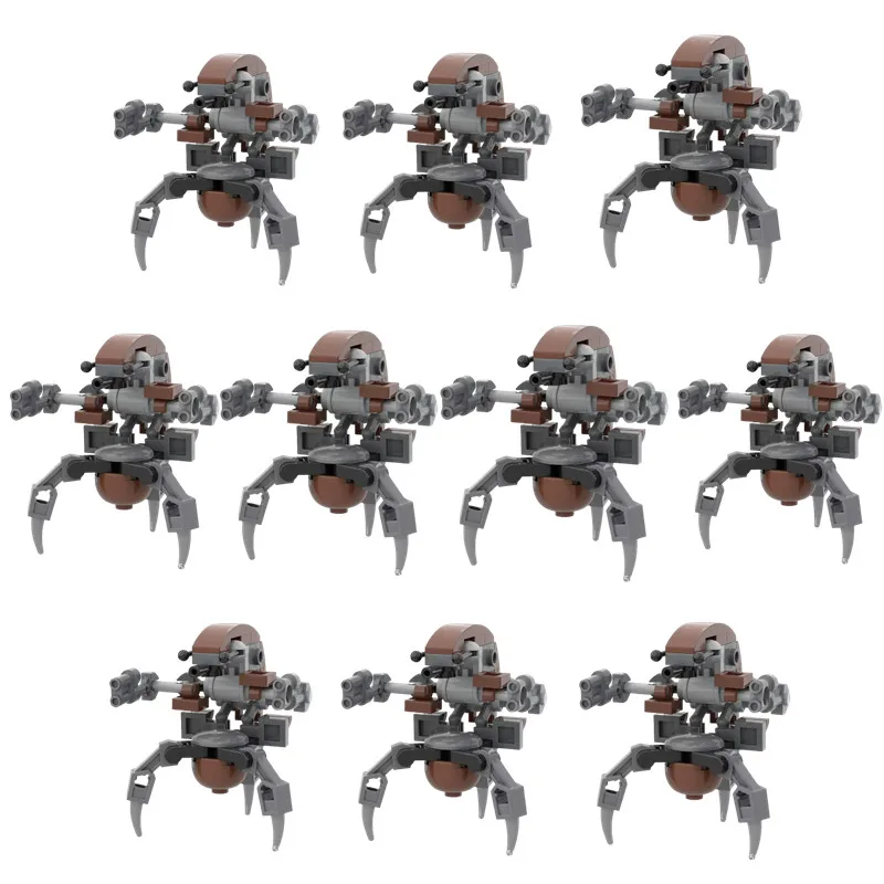 10Set Moc Space Destroyer Droideka Sets The Clone Robot Destroyer Kampf Baustein Armee Waffen Ziegel Troopers als Geschenk Image