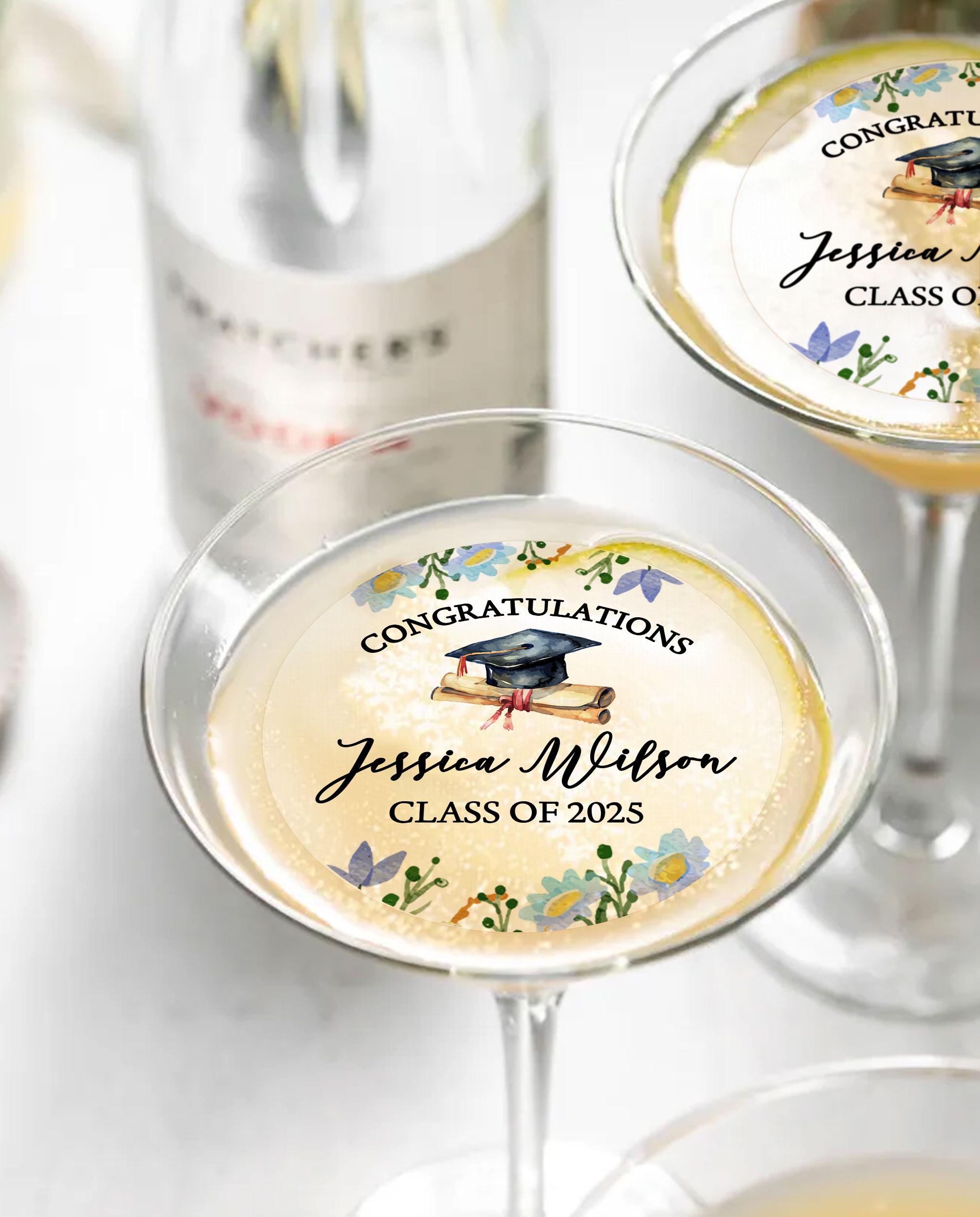 Decorazioni per drink di laurea COMMESTIBILI/Decorazioni per drink di congratulazioni/Decorazioni per drink da cocktail/Decorazioni per drink di laure