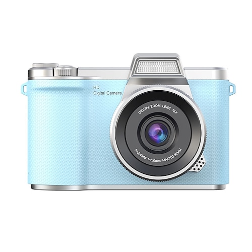 1080P HD Tragbare CCD Kamera mit 4K Linse Klappbildschirm USB wiederaufladbarer Lithium-Polymer-Batterie für Anfänger Reise Vlogging Perfektes Valentinstagsgeschenk für Anfänger Fotografie Modern Image