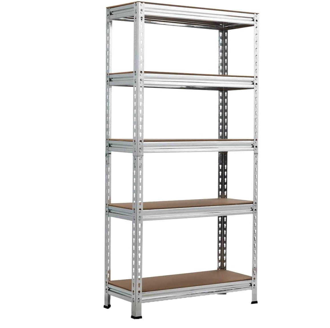 COSTWAY Aufbewahrungsregal 150 x 75 x 30 cm, Schweres Metall-Kellerregal mit 5 verstellbaren Regalböden Image